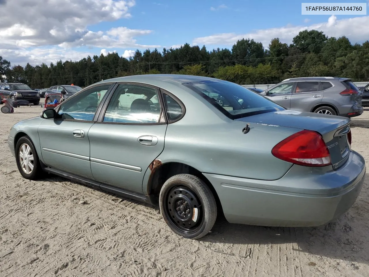 2007 Ford Taurus Sel VIN: 1FAFP56U87A144760 Lot: 76418874