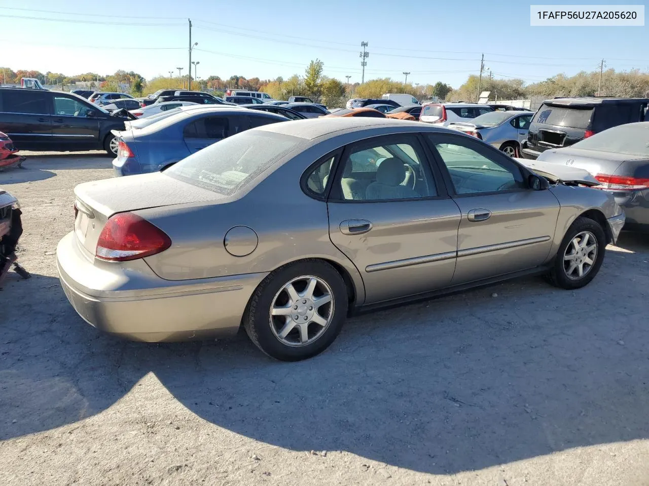 2007 Ford Taurus Sel VIN: 1FAFP56U27A205620 Lot: 77633124