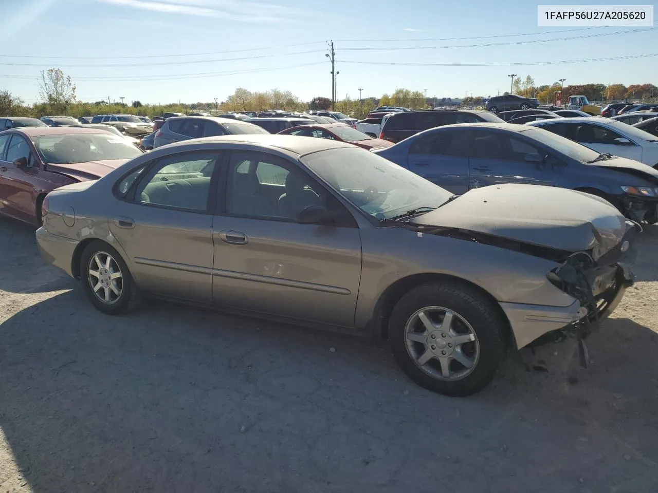 2007 Ford Taurus Sel VIN: 1FAFP56U27A205620 Lot: 77633124