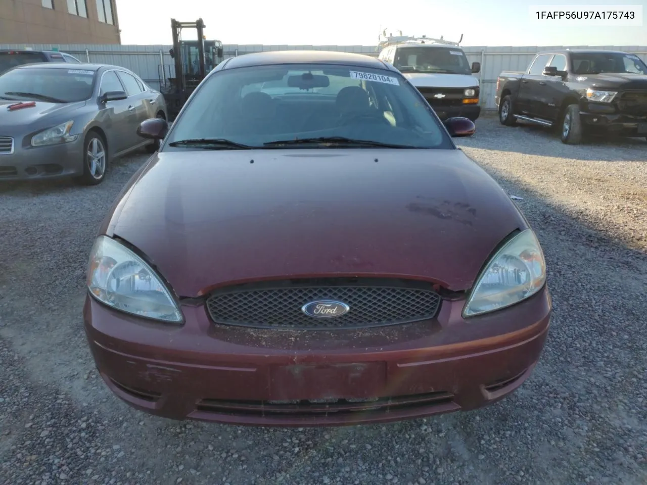 2007 Ford Taurus Sel VIN: 1FAFP56U97A175743 Lot: 79820104