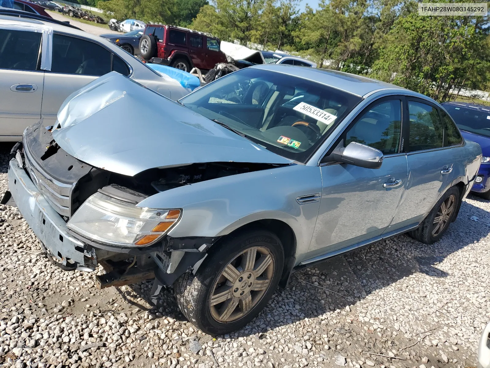 2008 Ford Taurus Limited VIN: 1FAHP28W08G145292 Lot: 50533314