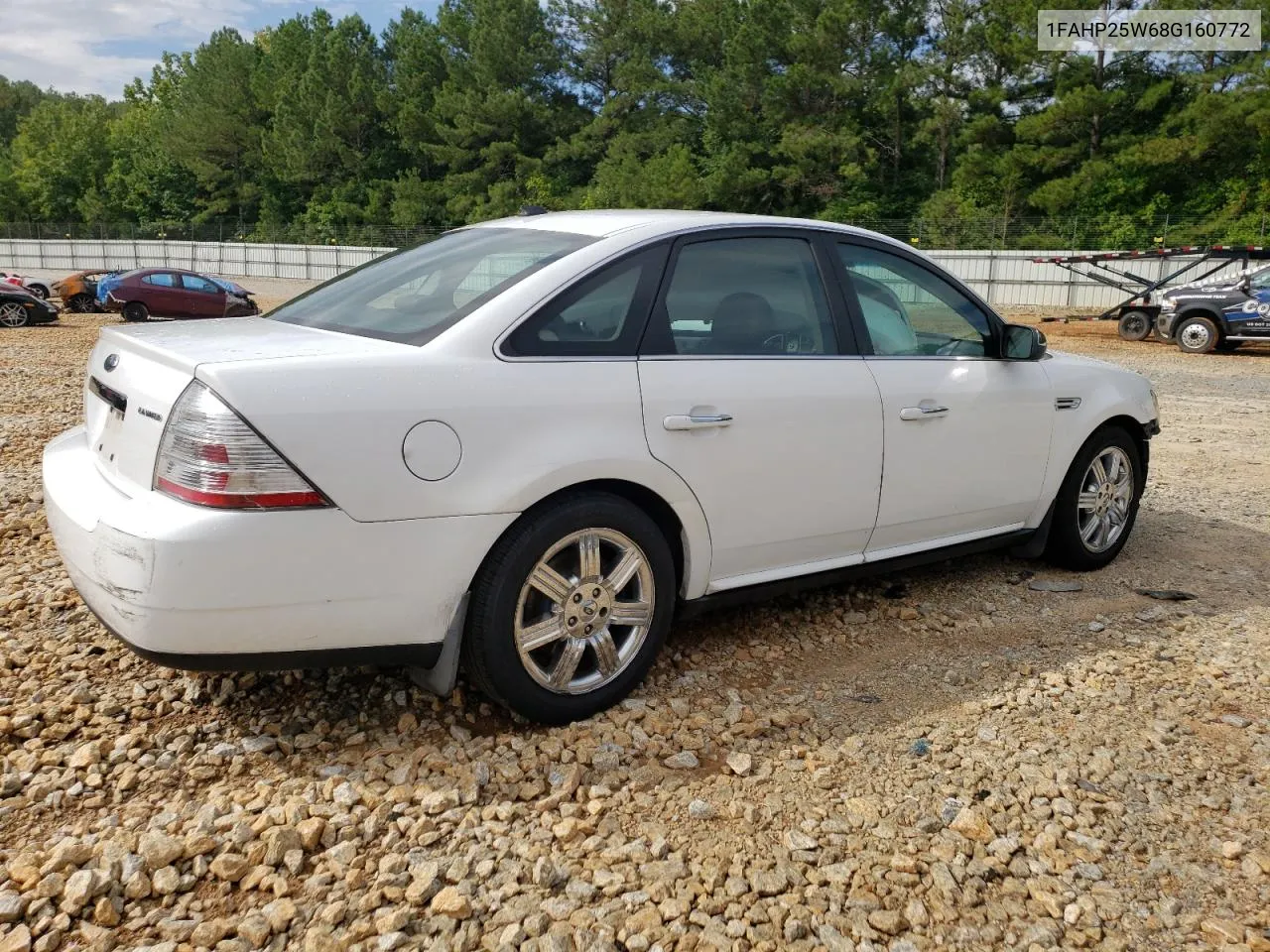 2008 Ford Taurus Limited VIN: 1FAHP25W68G160772 Lot: 62863934