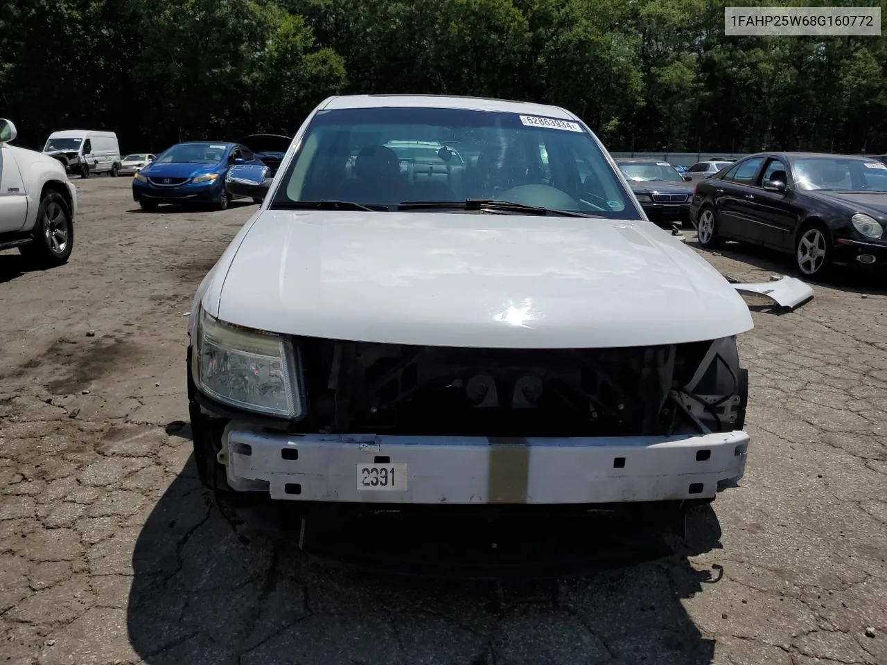 2008 Ford Taurus Limited VIN: 1FAHP25W68G160772 Lot: 62863934