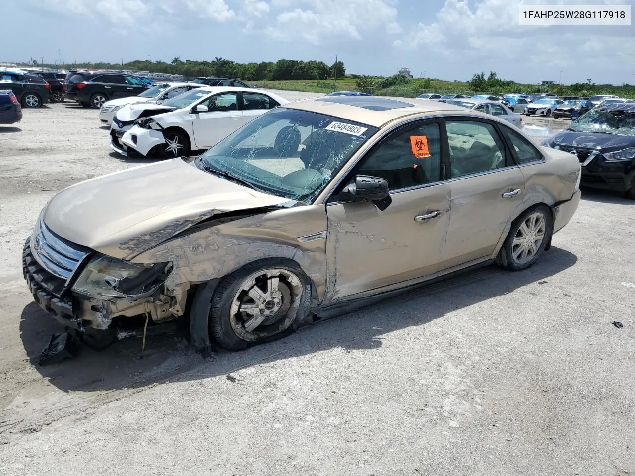 2008 Ford Taurus Limited VIN: 1FAHP25W28G117918 Lot: 63484803