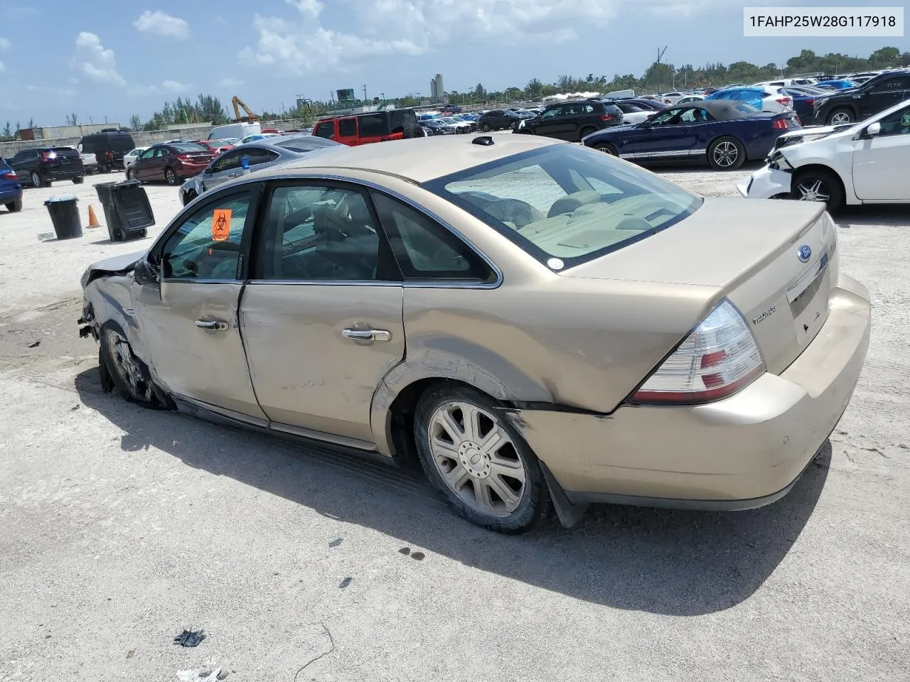 2008 Ford Taurus Limited VIN: 1FAHP25W28G117918 Lot: 63484803