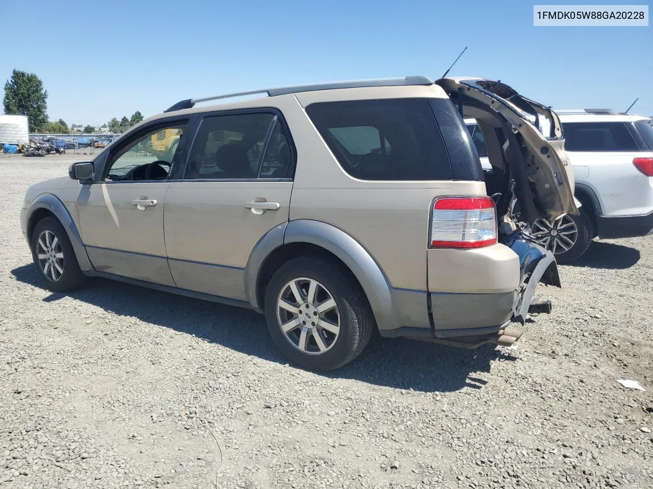 2008 Ford Taurus X Sel VIN: 1FMDK05W88GA20228 Lot: 64617144