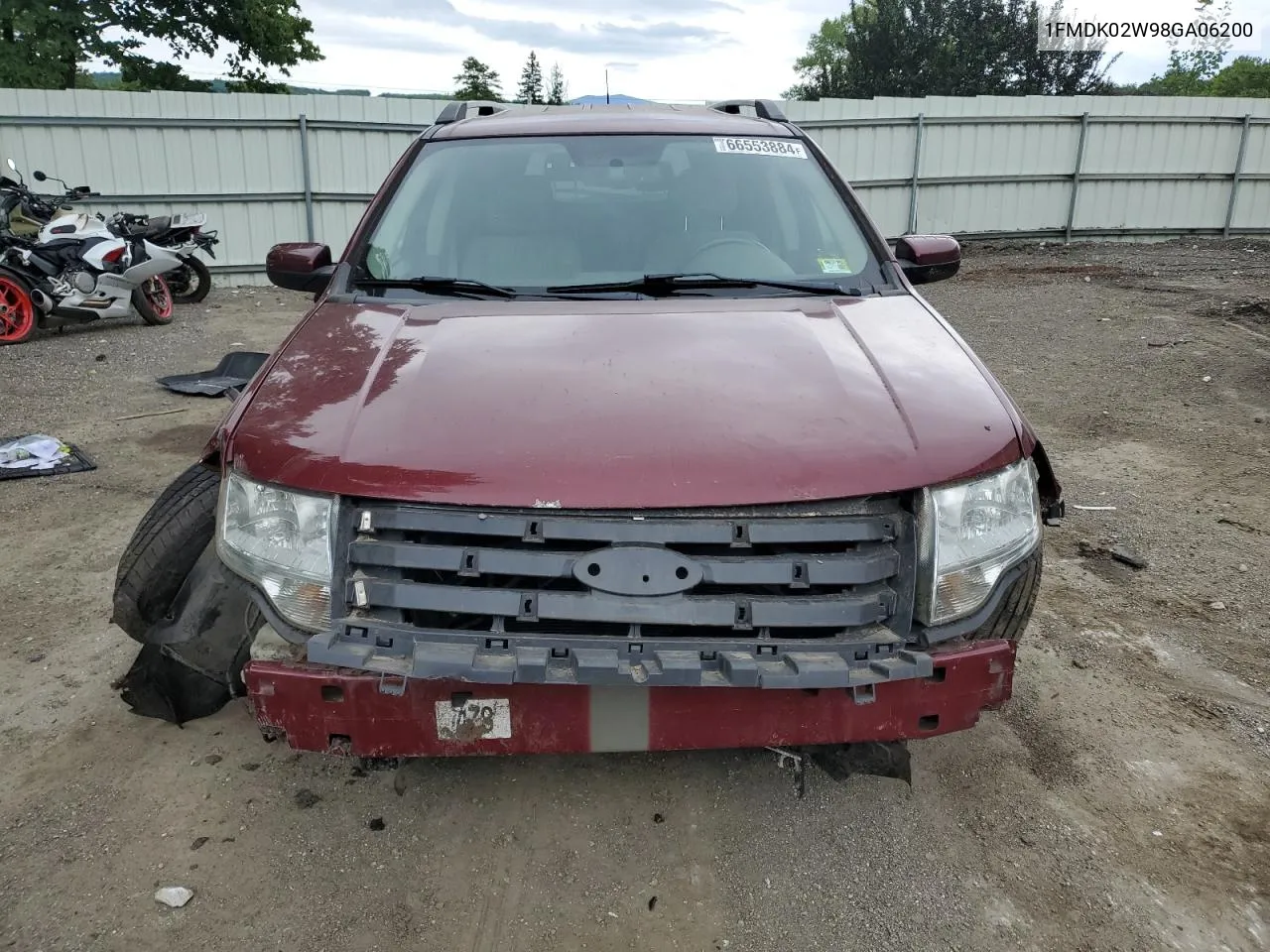 2008 Ford Taurus X Sel VIN: 1FMDK02W98GA06200 Lot: 66553884