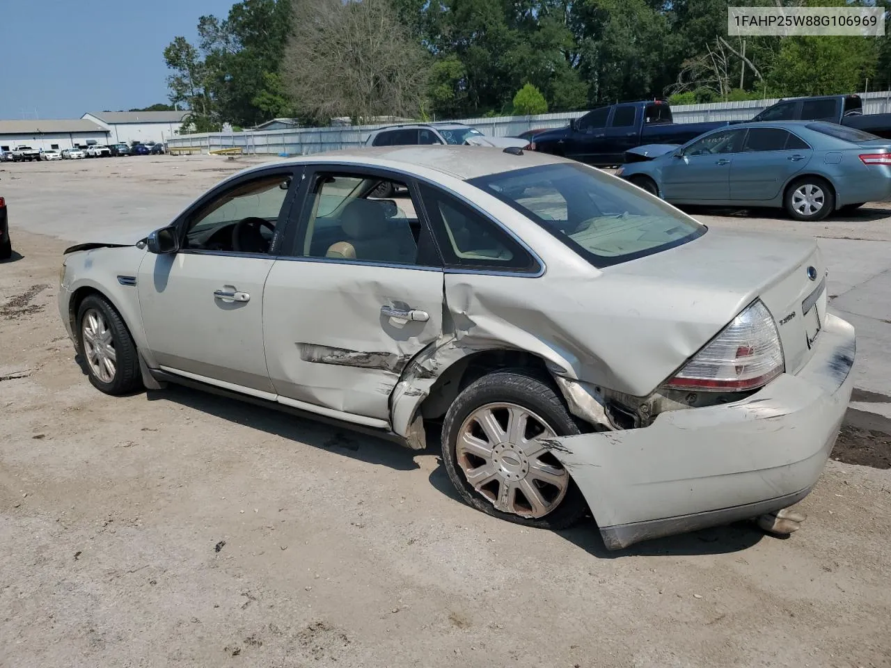 2008 Ford Taurus Limited VIN: 1FAHP25W88G106969 Lot: 67490384