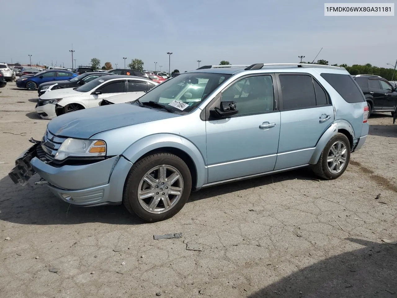 2008 Ford Taurus X Limited VIN: 1FMDK06WX8GA31181 Lot: 71171894