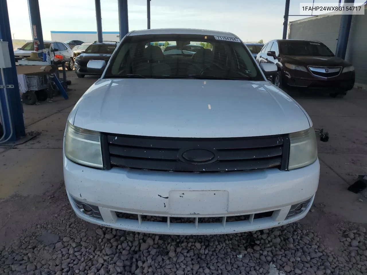 2008 Ford Taurus Sel VIN: 1FAHP24WX8G154717 Lot: 71194794