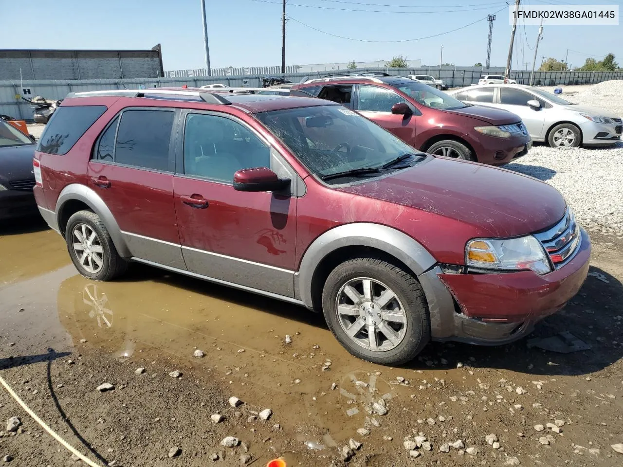 2008 Ford Taurus X Sel VIN: 1FMDK02W38GA01445 Lot: 71280764