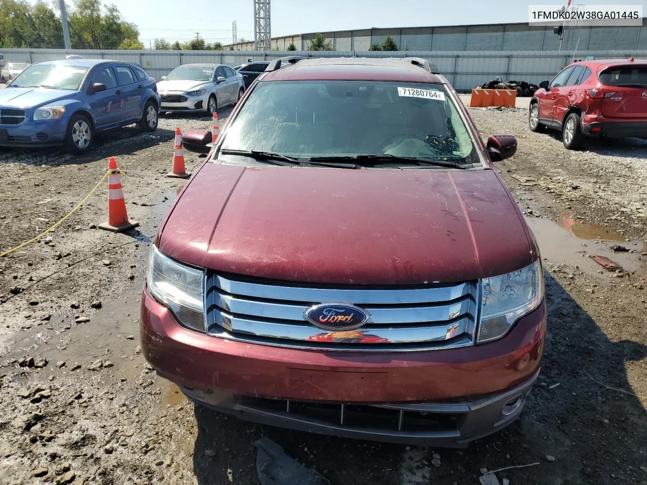 2008 Ford Taurus X Sel VIN: 1FMDK02W38GA01445 Lot: 71280764