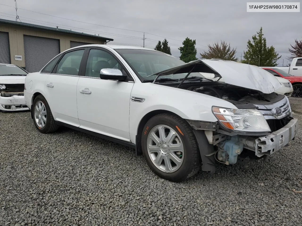 2008 Ford Taurus Limited VIN: 1FAHP25W98G170874 Lot: 71794534