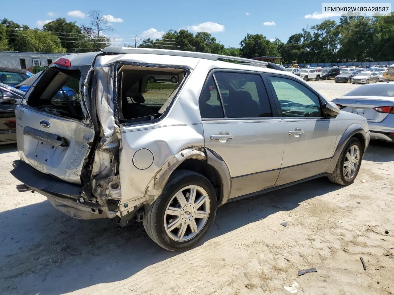 2008 Ford Taurus X Sel VIN: 1FMDK02W48GA28587 Lot: 72361434