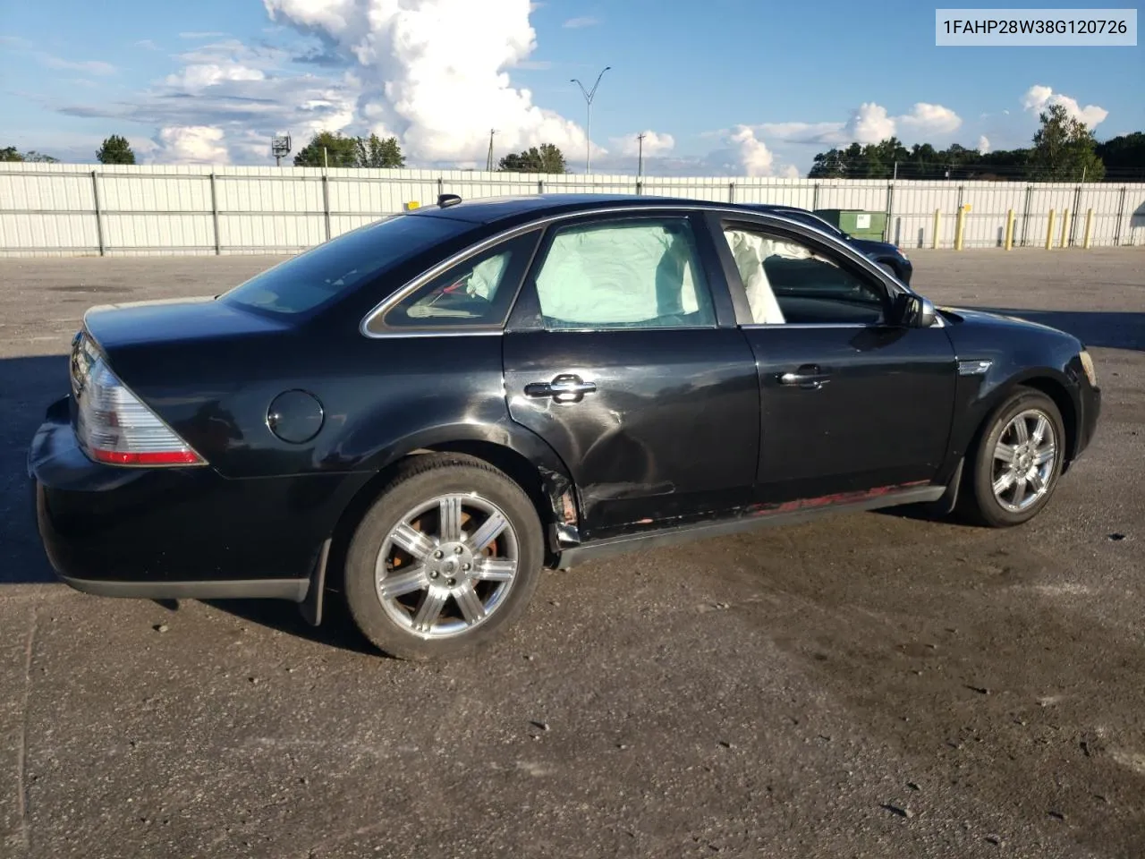 2008 Ford Taurus Limited VIN: 1FAHP28W38G120726 Lot: 72373734