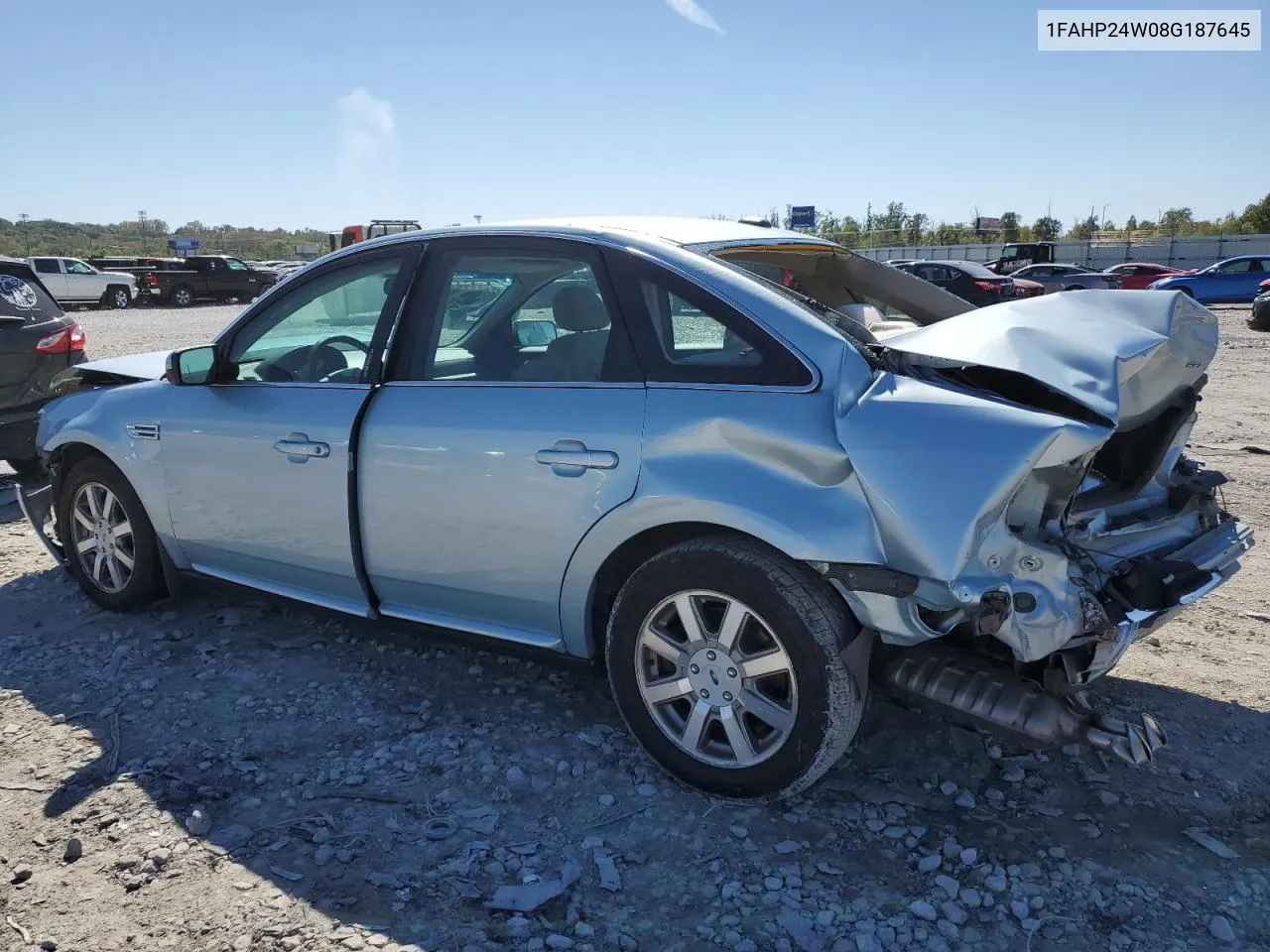 2008 Ford Taurus Sel VIN: 1FAHP24W08G187645 Lot: 73165724