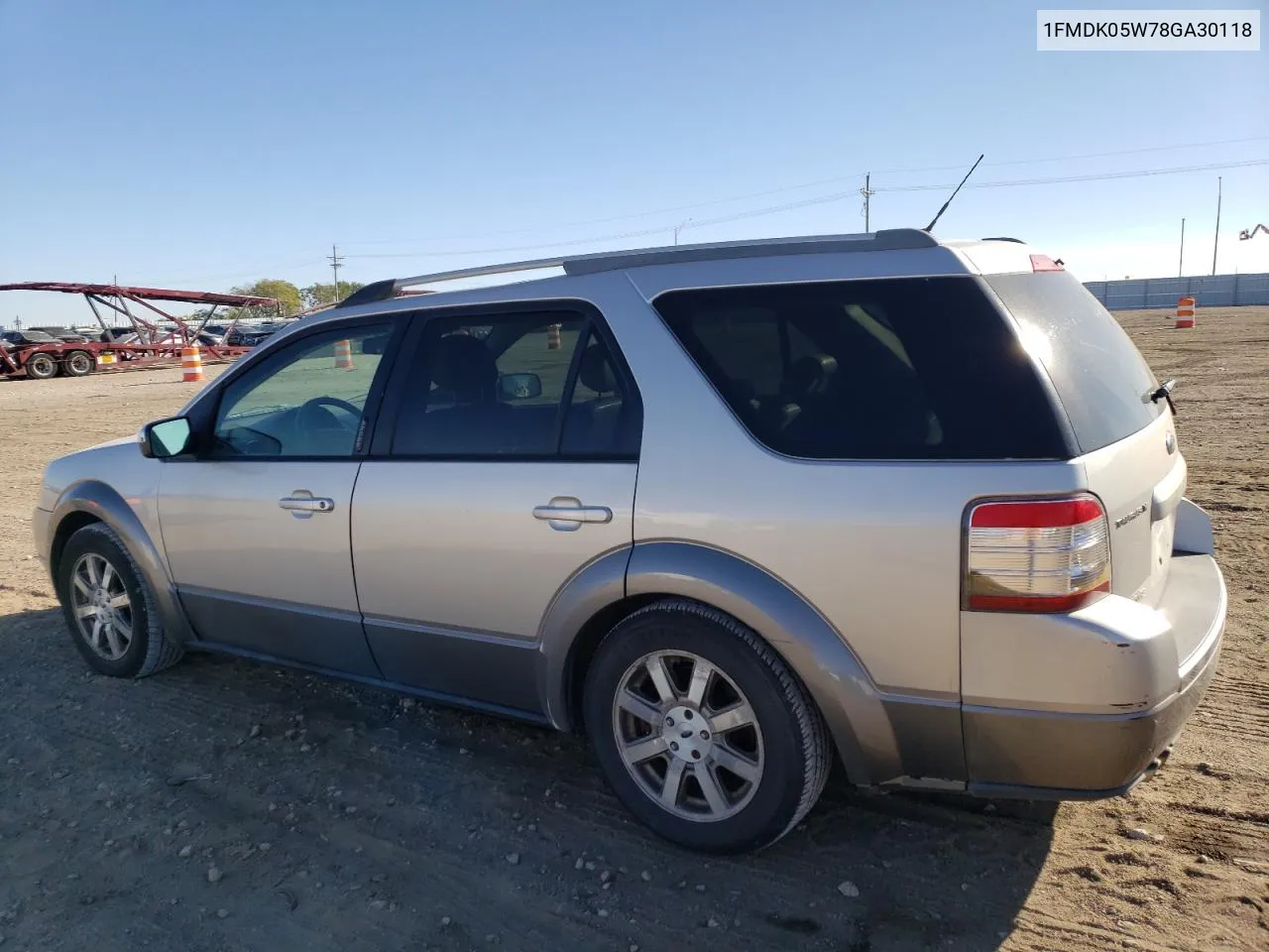 2008 Ford Taurus X Sel VIN: 1FMDK05W78GA30118 Lot: 73654904