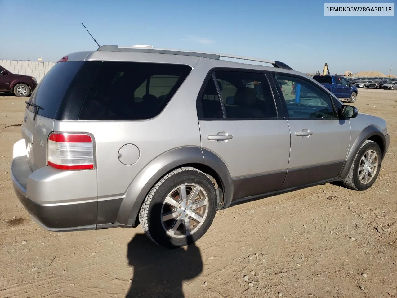 2008 Ford Taurus X Sel VIN: 1FMDK05W78GA30118 Lot: 73654904