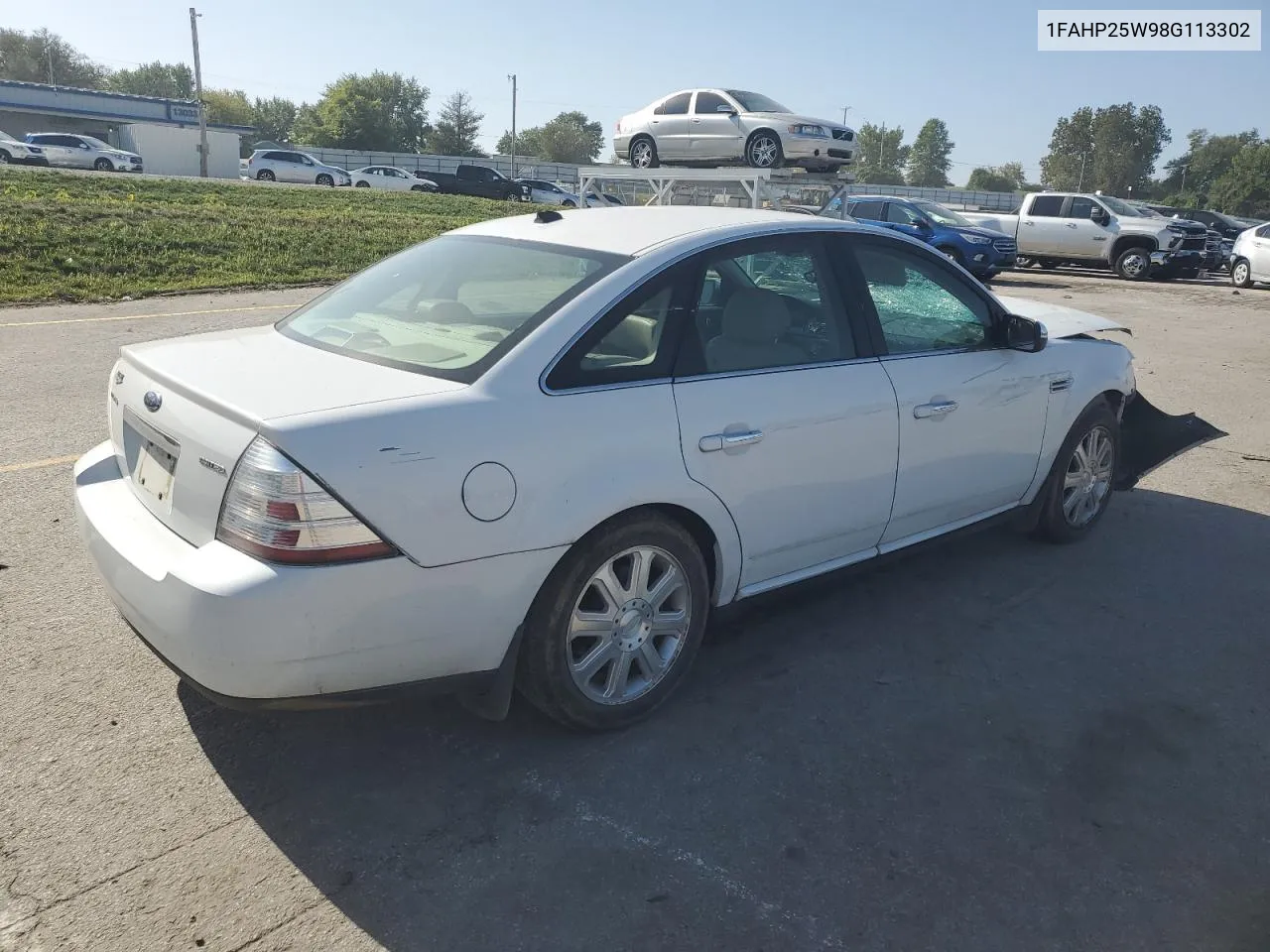 2008 Ford Taurus Limited VIN: 1FAHP25W98G113302 Lot: 73721114