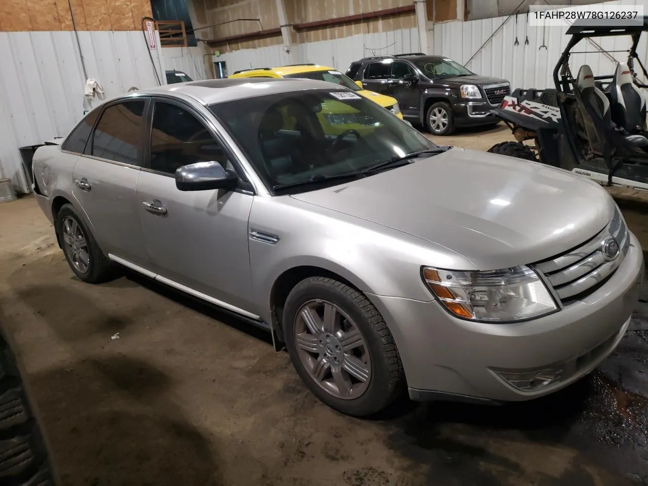 2008 Ford Taurus Limited VIN: 1FAHP28W78G126237 Lot: 73811354