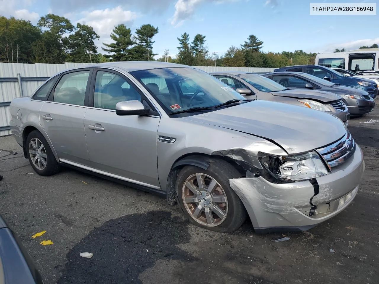 2008 Ford Taurus Sel VIN: 1FAHP24W28G186948 Lot: 73838004