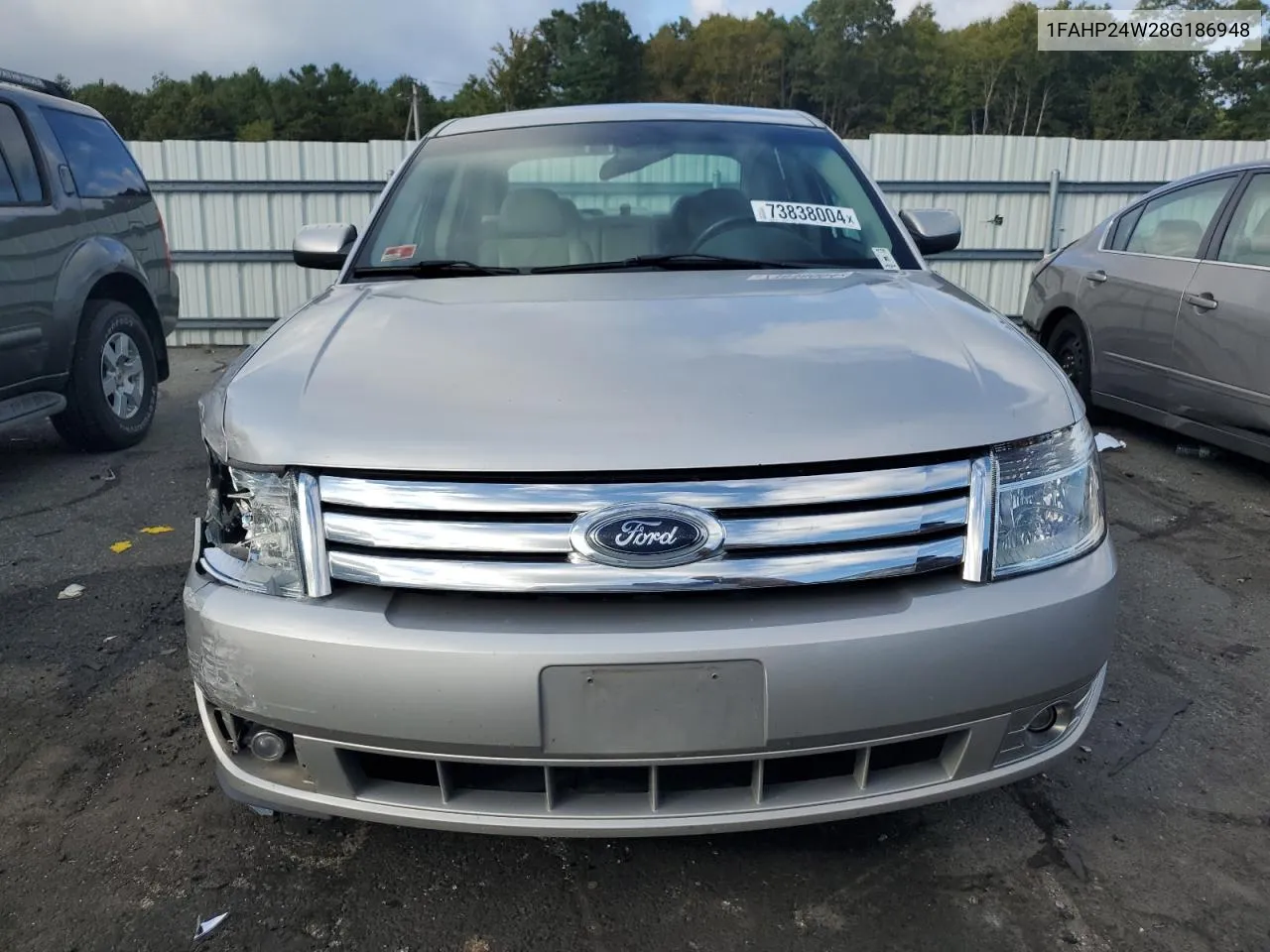 2008 Ford Taurus Sel VIN: 1FAHP24W28G186948 Lot: 73838004