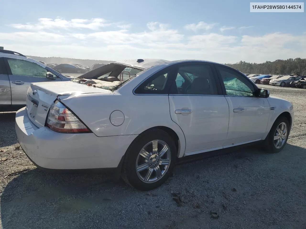 2008 Ford Taurus Limited VIN: 1FAHP28W58G144574 Lot: 74658954