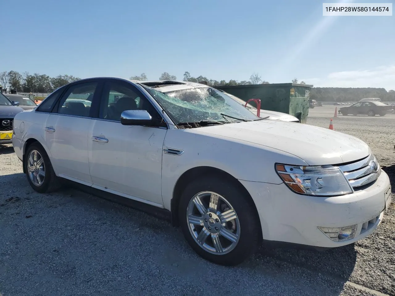 2008 Ford Taurus Limited VIN: 1FAHP28W58G144574 Lot: 74658954