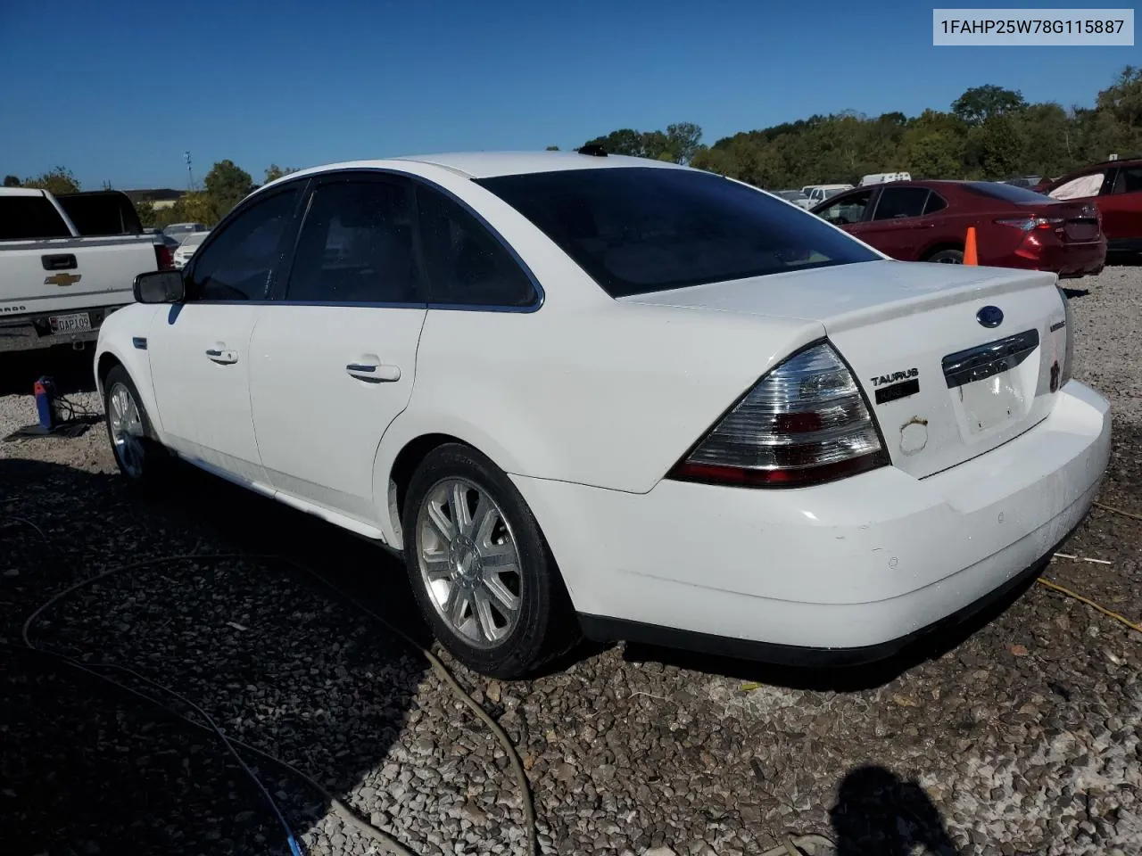 2008 Ford Taurus Limited VIN: 1FAHP25W78G115887 Lot: 75066464