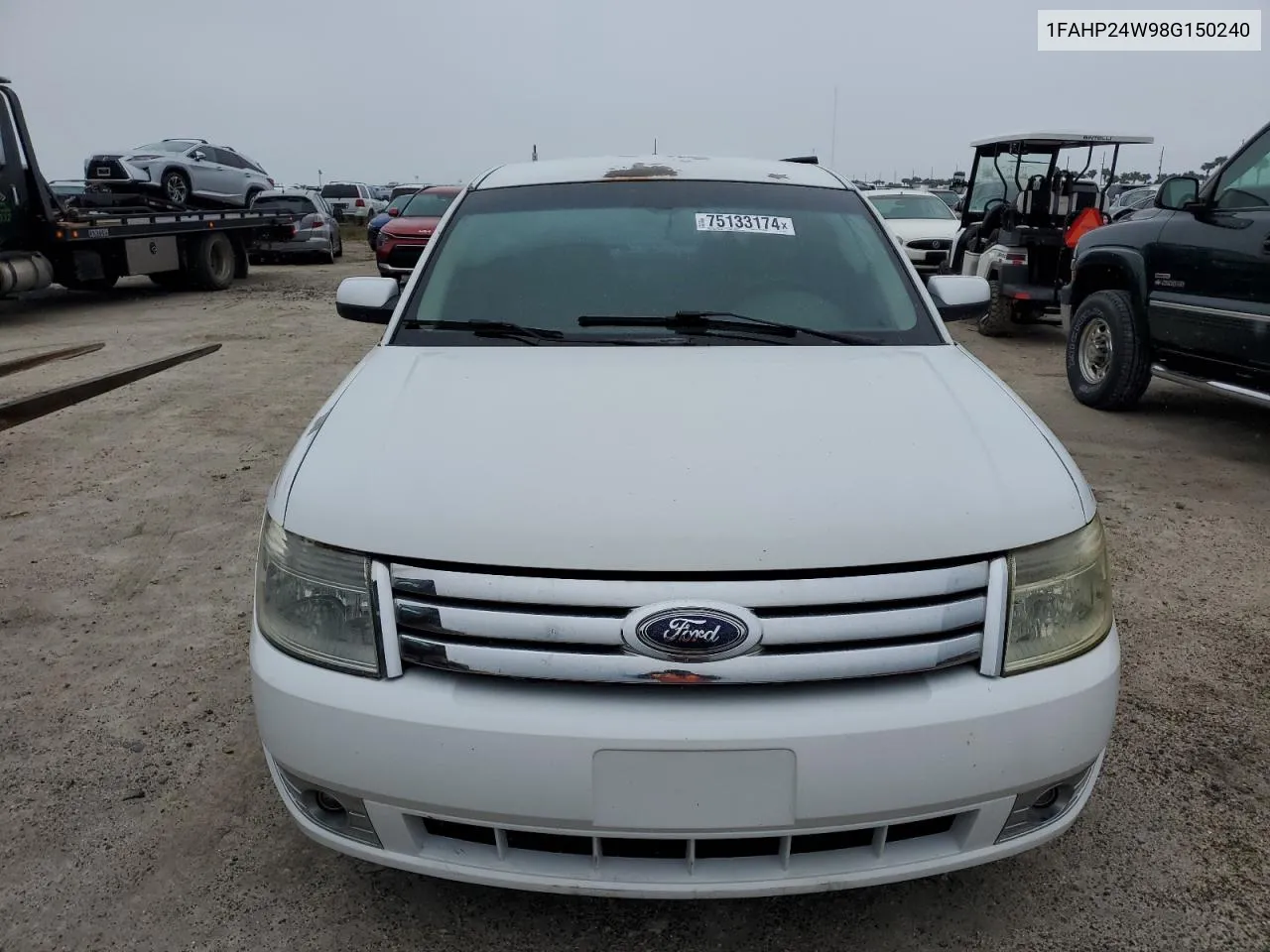 2008 Ford Taurus Sel VIN: 1FAHP24W98G150240 Lot: 75133174