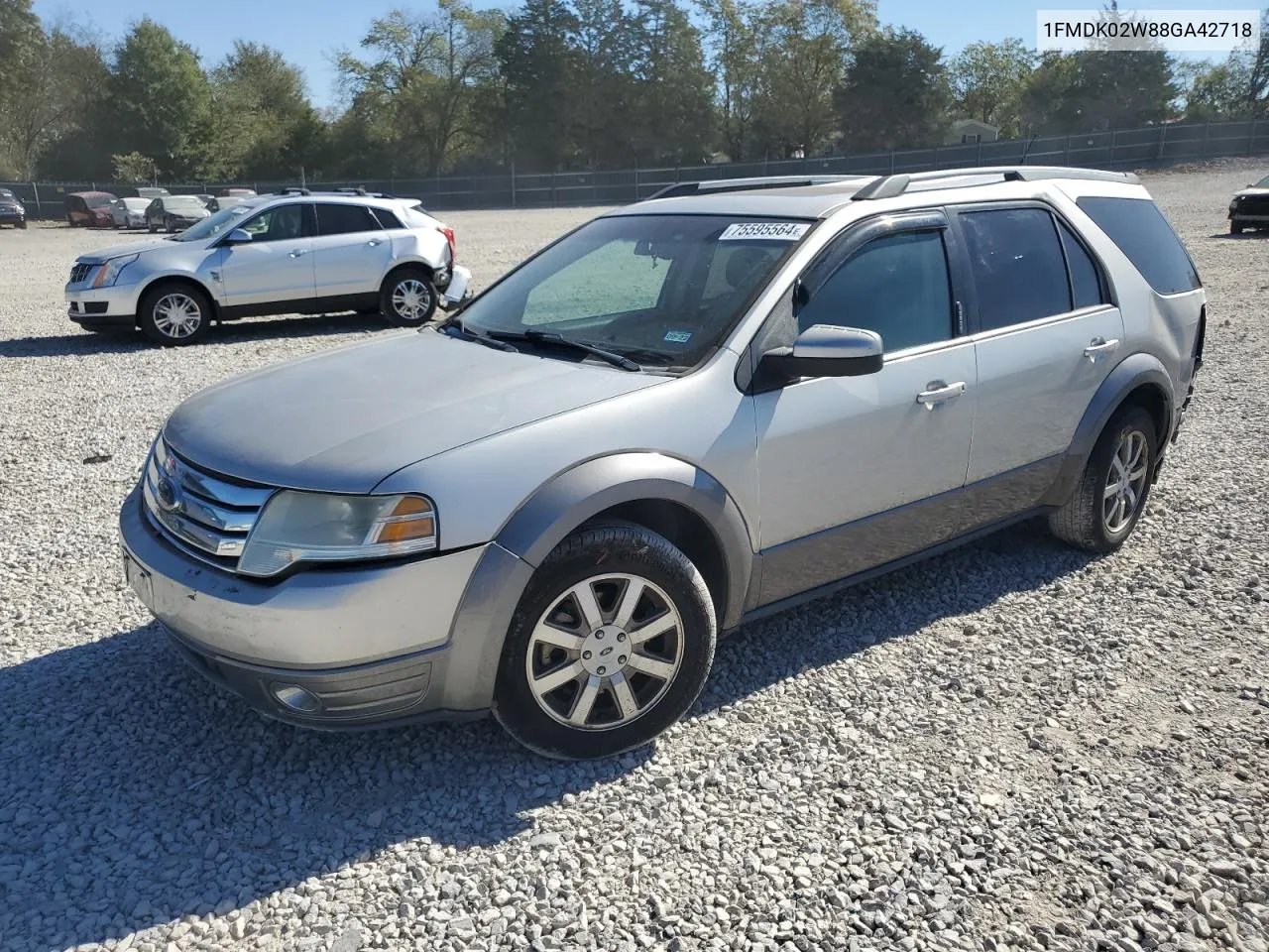 2008 Ford Taurus X Sel VIN: 1FMDK02W88GA42718 Lot: 75595564