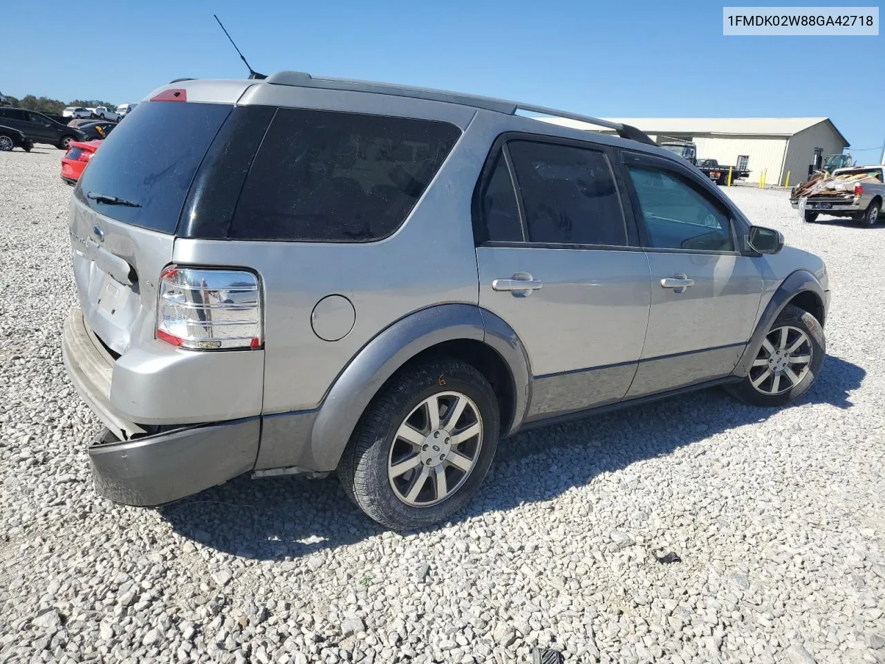 2008 Ford Taurus X Sel VIN: 1FMDK02W88GA42718 Lot: 75595564