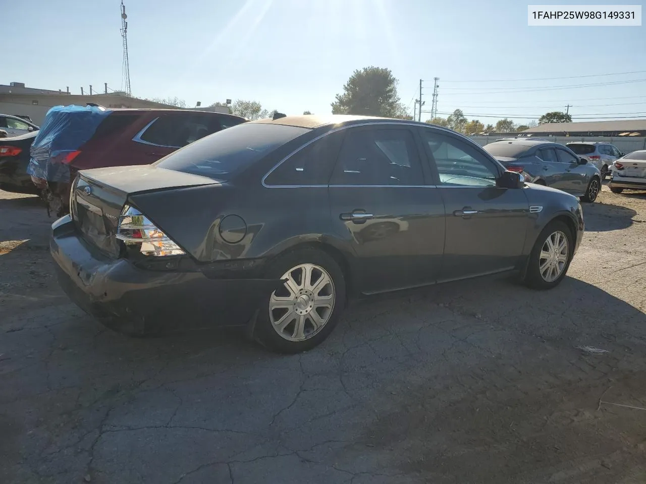 2008 Ford Taurus Limited VIN: 1FAHP25W98G149331 Lot: 75864854