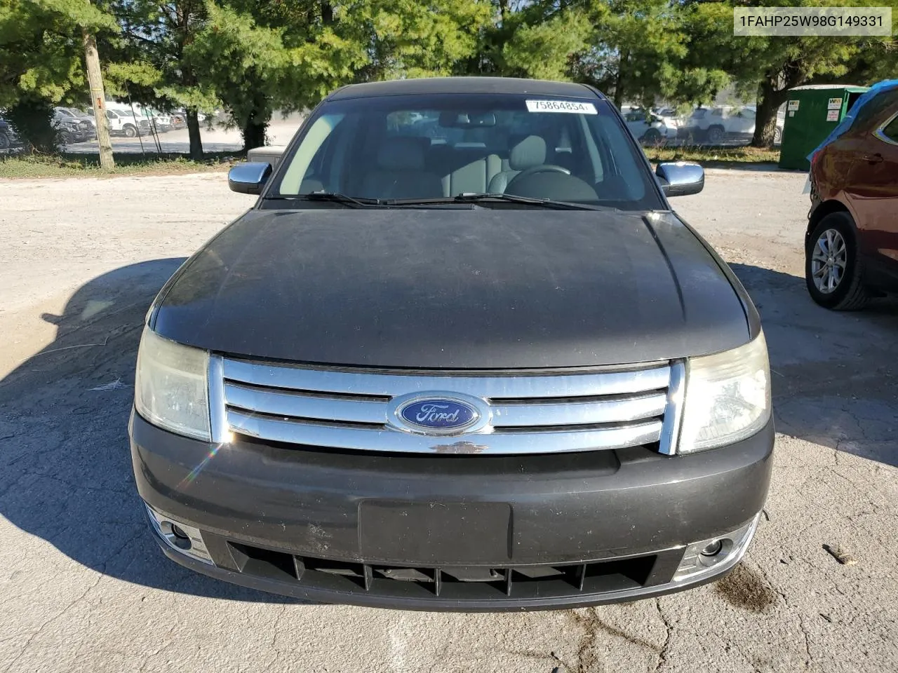 2008 Ford Taurus Limited VIN: 1FAHP25W98G149331 Lot: 75864854