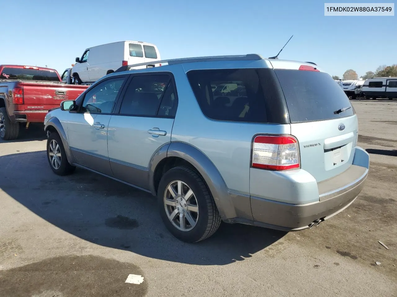 2008 Ford Taurus X Sel VIN: 1FMDK02W88GA37549 Lot: 76456924