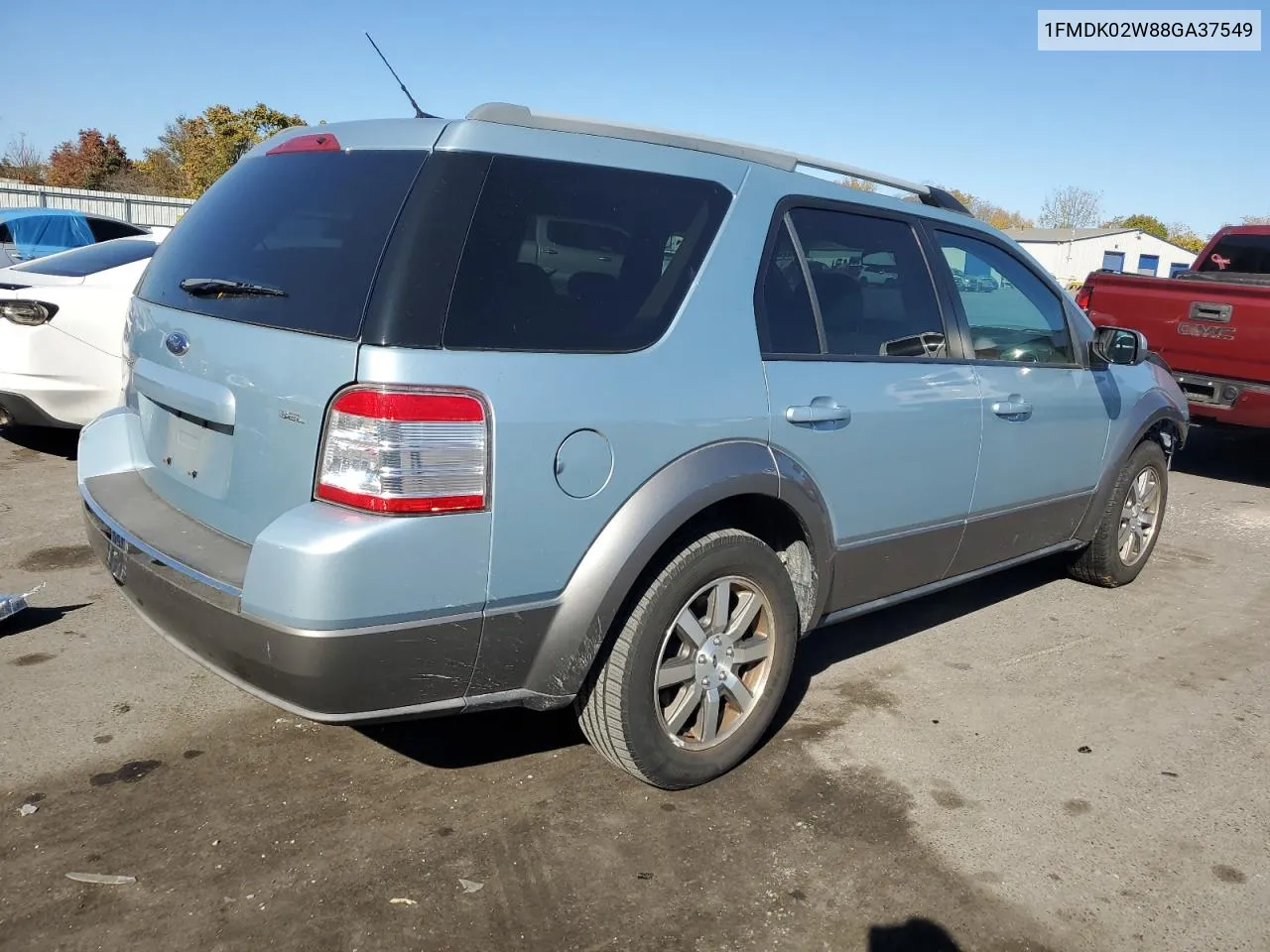 2008 Ford Taurus X Sel VIN: 1FMDK02W88GA37549 Lot: 76456924