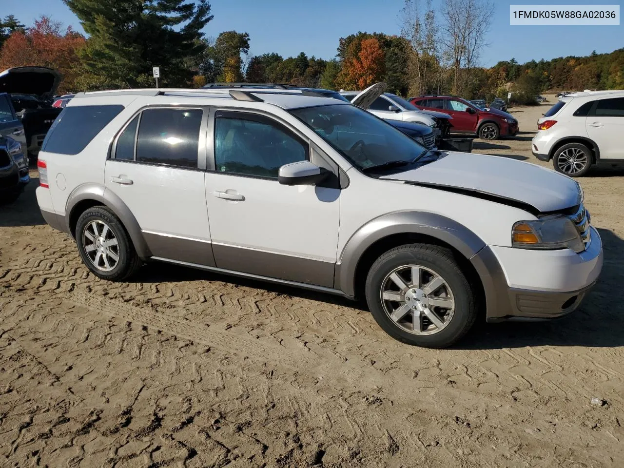 2008 Ford Taurus X Sel VIN: 1FMDK05W88GA02036 Lot: 76559364