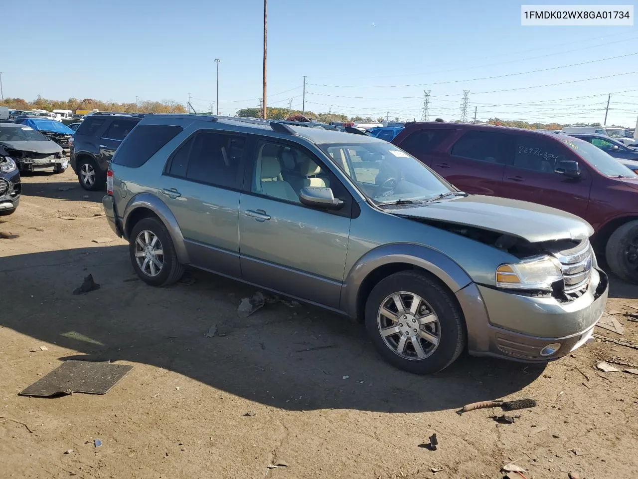 2008 Ford Taurus X Sel VIN: 1FMDK02WX8GA01734 Lot: 76580954