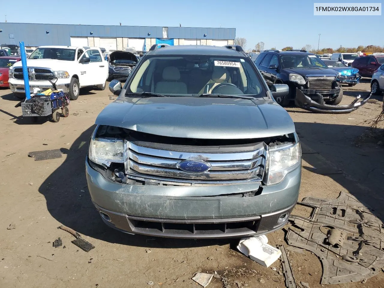 2008 Ford Taurus X Sel VIN: 1FMDK02WX8GA01734 Lot: 76580954