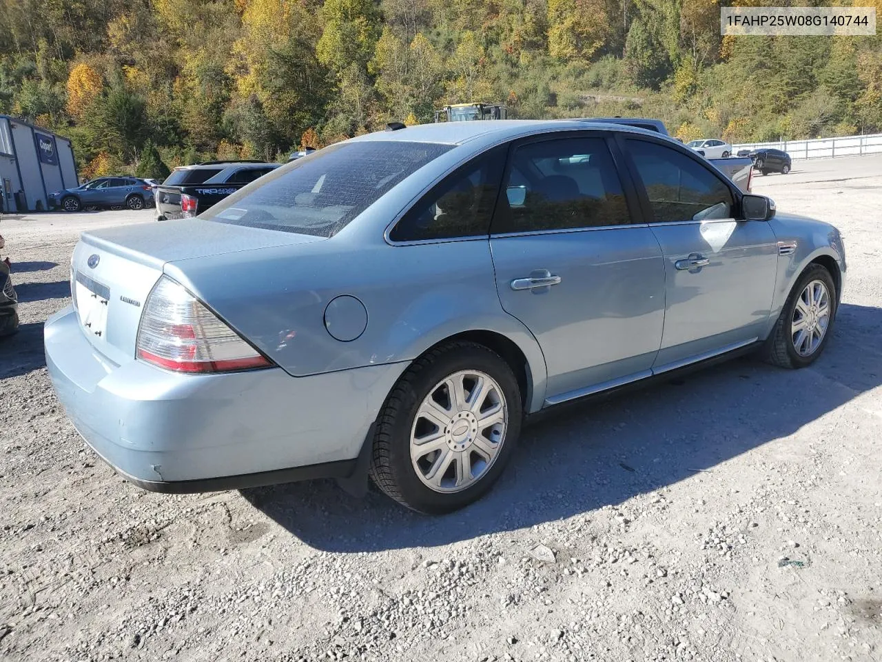 2008 Ford Taurus Limited VIN: 1FAHP25W08G140744 Lot: 77228964