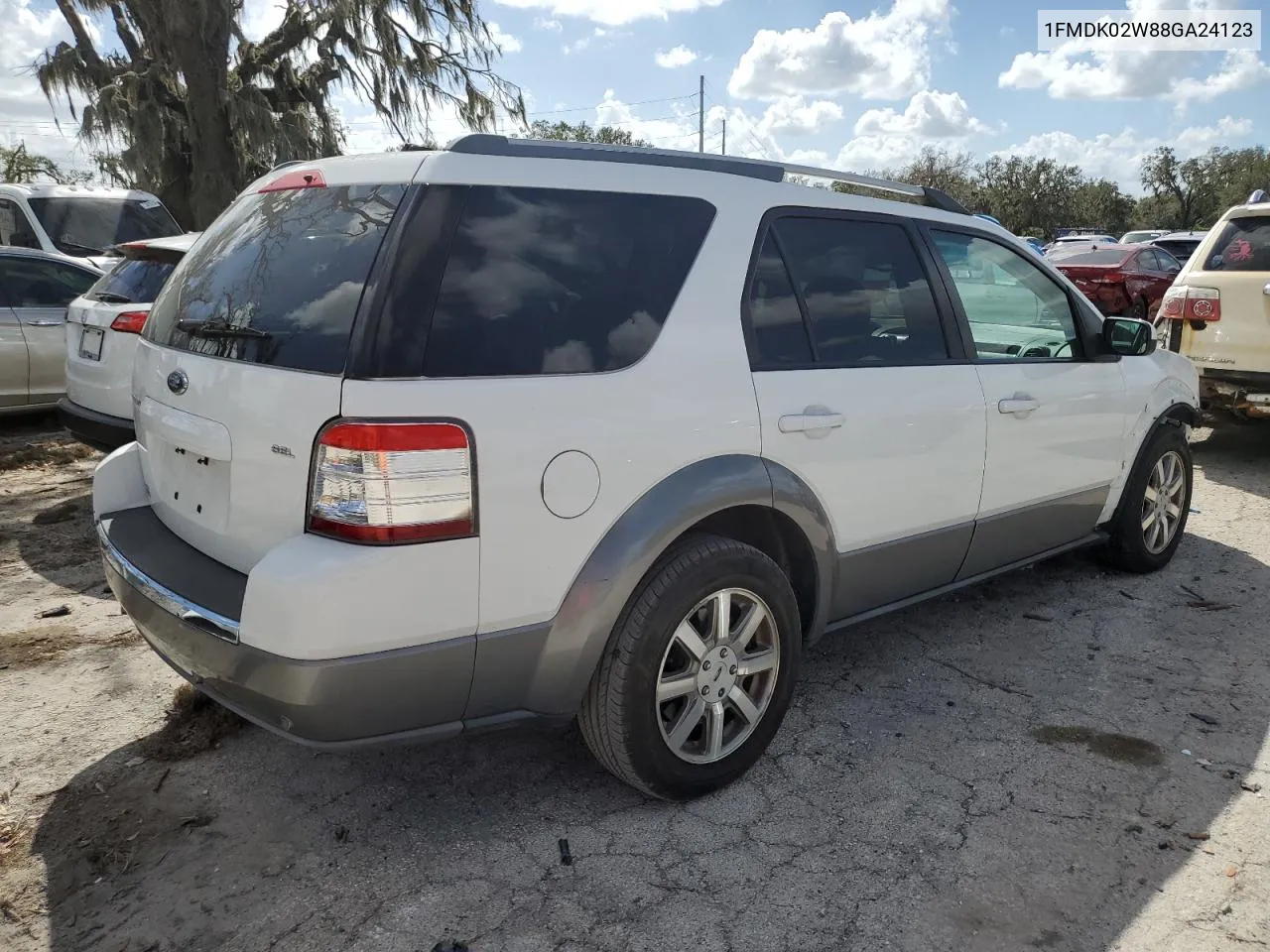 2008 Ford Taurus X Sel VIN: 1FMDK02W88GA24123 Lot: 78191474