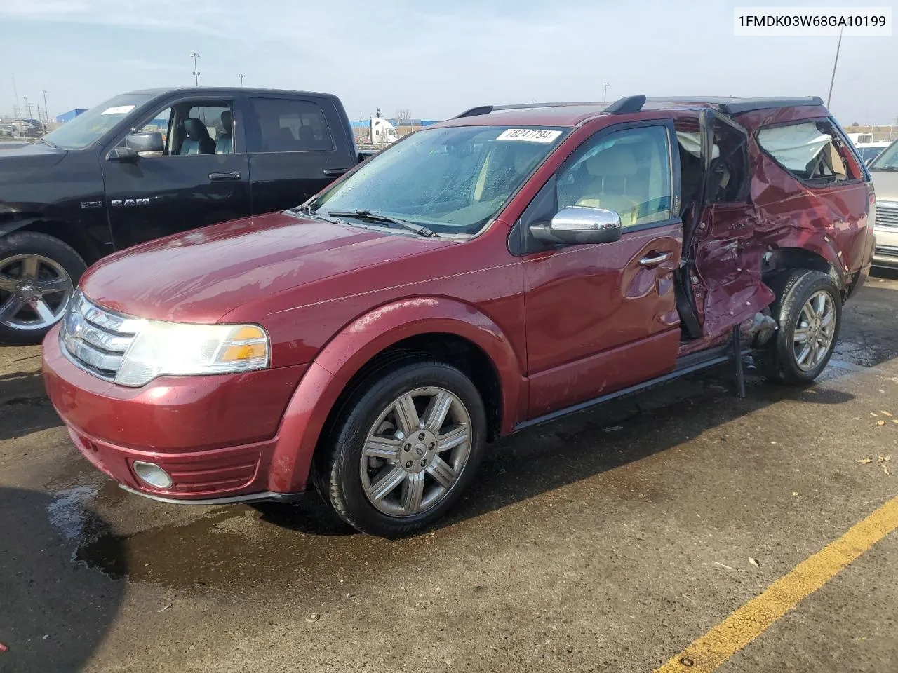 2008 Ford Taurus X Limited VIN: 1FMDK03W68GA10199 Lot: 78247794