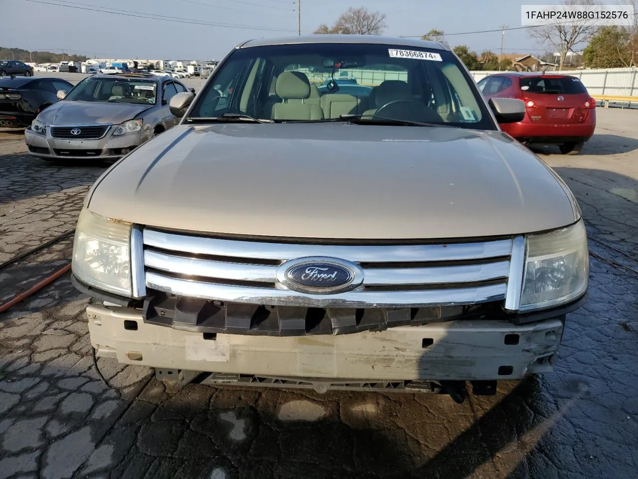 2008 Ford Taurus Sel VIN: 1FAHP24W88G152576 Lot: 78366874