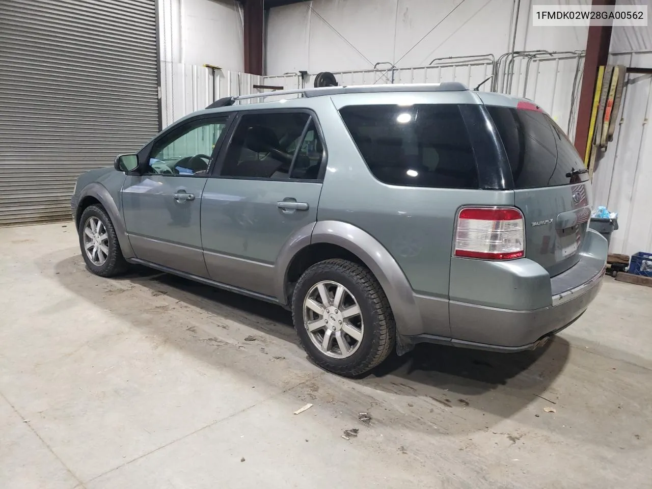 2008 Ford Taurus X Sel VIN: 1FMDK02W28GA00562 Lot: 80933194