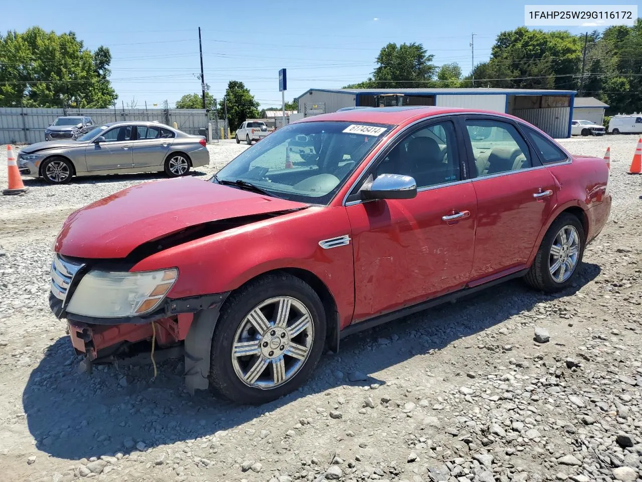 2009 Ford Taurus Limited VIN: 1FAHP25W29G116172 Lot: 61745414