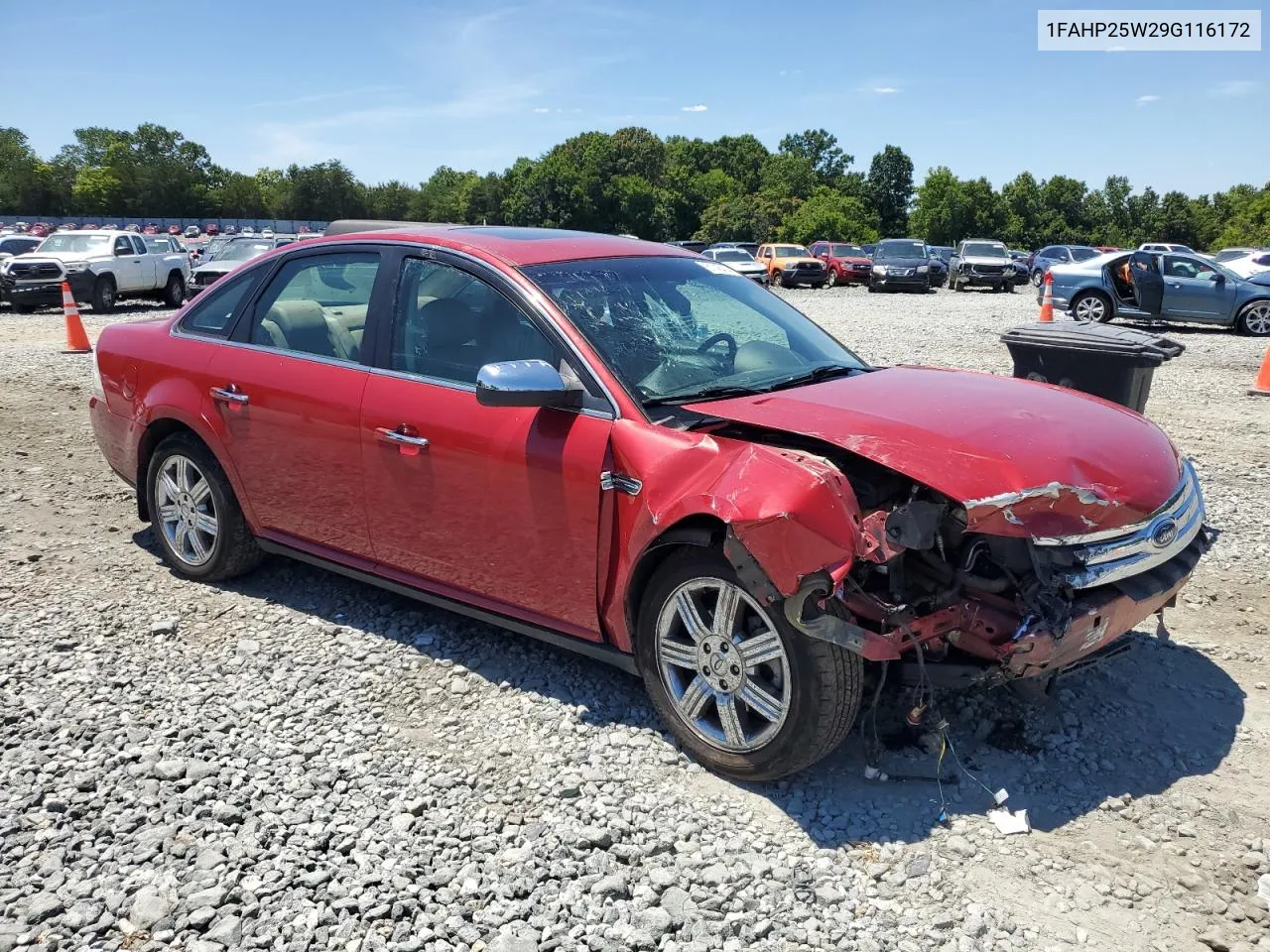 2009 Ford Taurus Limited VIN: 1FAHP25W29G116172 Lot: 61745414