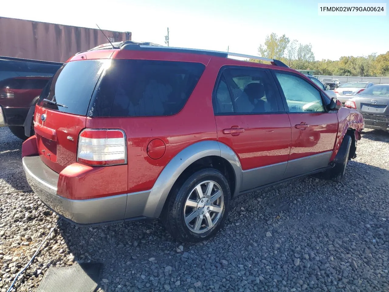 2009 Ford Taurus X Sel VIN: 1FMDK02W79GA00624 Lot: 76325834