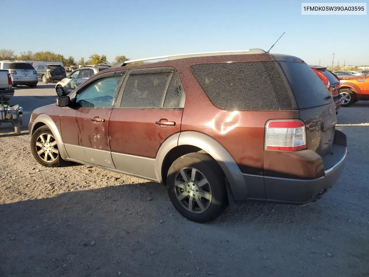 2009 Ford Taurus X Sel VIN: 1FMDK05W39GA03595 Lot: 76872774