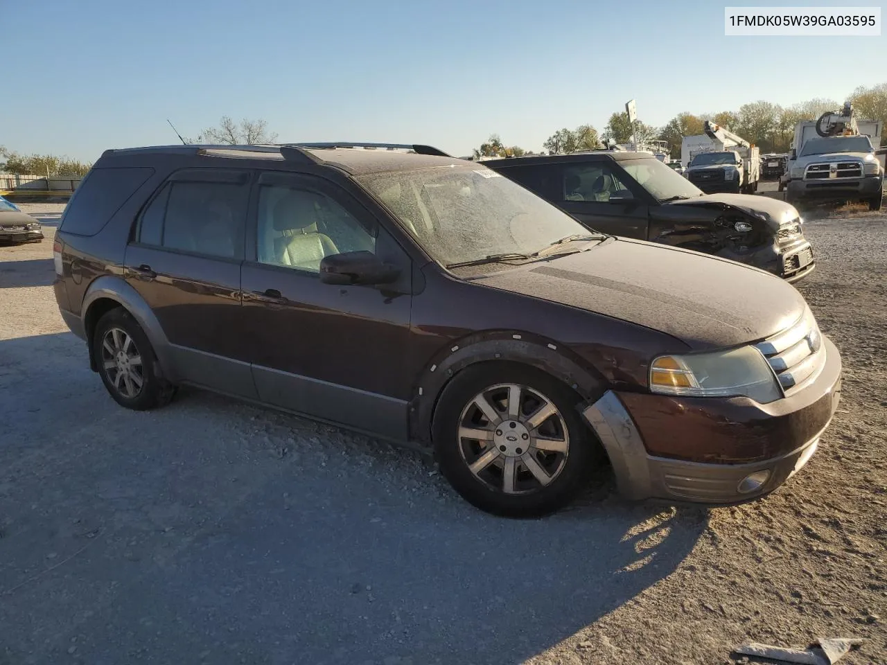 2009 Ford Taurus X Sel VIN: 1FMDK05W39GA03595 Lot: 76872774