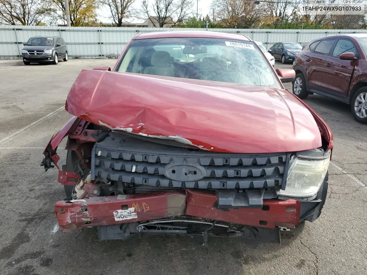 2009 Ford Taurus Sel VIN: 1FAHP24WX9G107933 Lot: 78019144